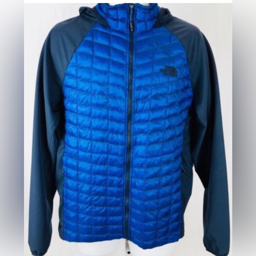 North Face Mens  Thermoball Hybrid Hoodie Jacket Blue Sz Medium